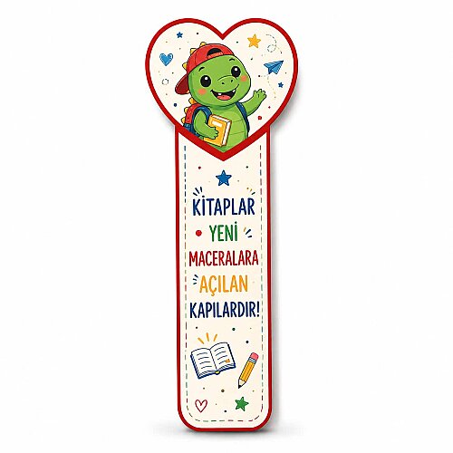 Sublimasyon Fleks Kitap Ayracı Kalpli KAR111 - 