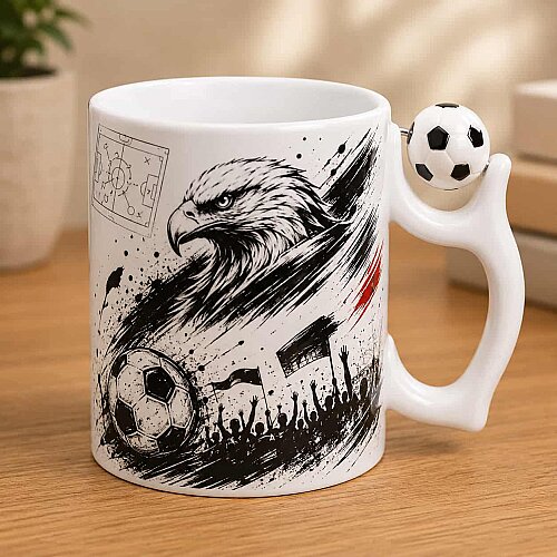 Sublimasyon Futbol Toplu Kupa Siyah Beyaz - (1)