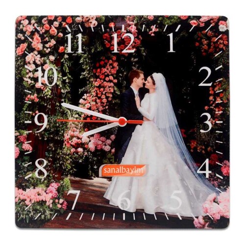 Sublimasyon HDF Duvar Saati 27cm Kare - 