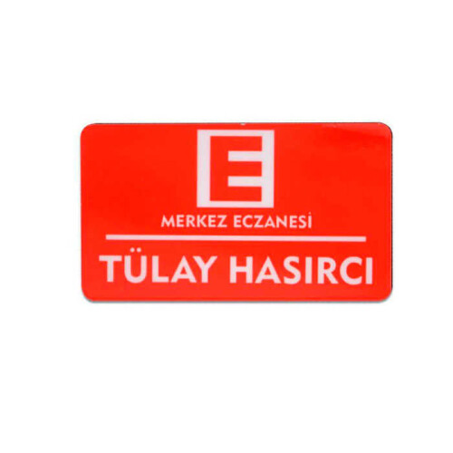 Sublimasyon HDF Yaka İsimliği Dikdörtgen 40x70 - 
