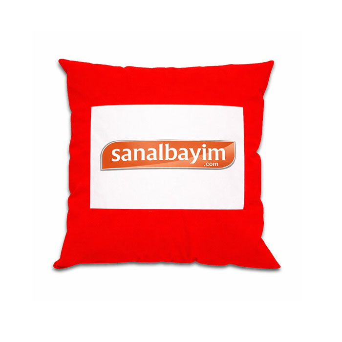Sublimasyon Kırmızı Kare 40 cm Yastık Kılıfı - 1