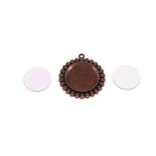 Sublimasyon Kolye TK113 Antik Bakır - (1)