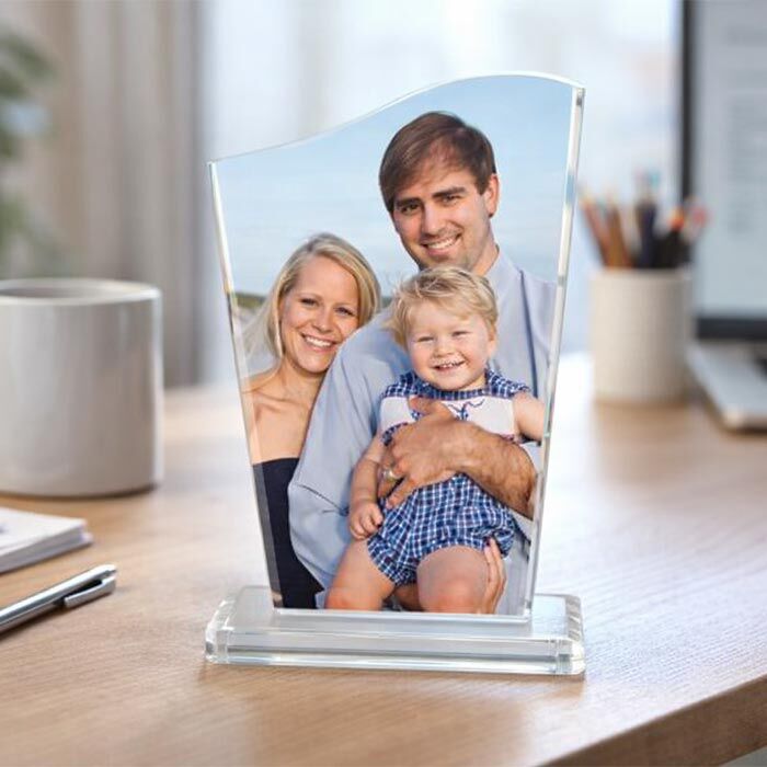 Sublimasyon Kristal Plaket Beyaz Dalga - 2