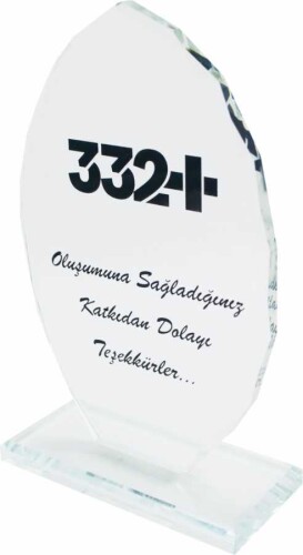 Sublimasyon Kristal Plaket Beyaz Damla - 