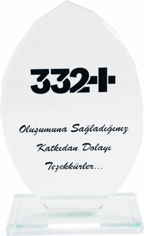 Sublimasyon Kristal Plaket Beyaz Damla - 2