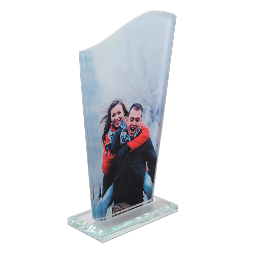 Sublimasyon Kristal Plaket Beyaz Küçük Dalga - 