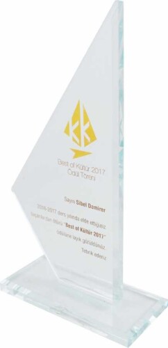 Sublimasyon Kristal Plaket Beyaz Yelken - (1)