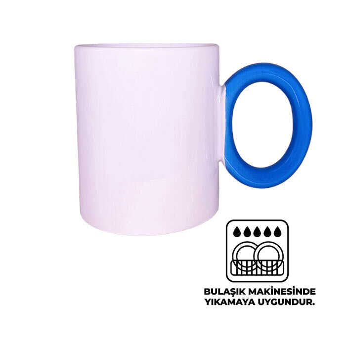 Süblimasyon Mavi Yuvarlak Saplı Kupa UC - 1