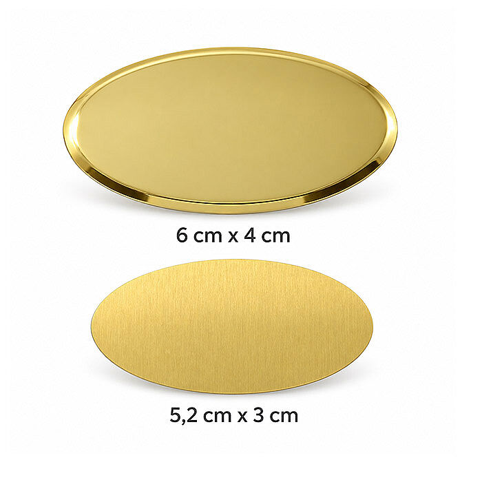 Sublimasyon Metal Yaka İsimliği KC3012 Altın Oval - 2