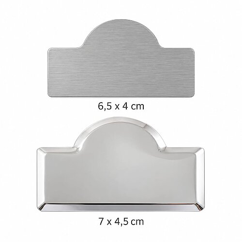 Sublimasyon Metal Yaka İsimlik KC3006 Gümüş Kubbe - (1)