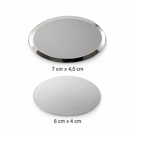 Sublimasyon Metal Yaka İsimlik KC3009 Gümüş Oval - (1)
