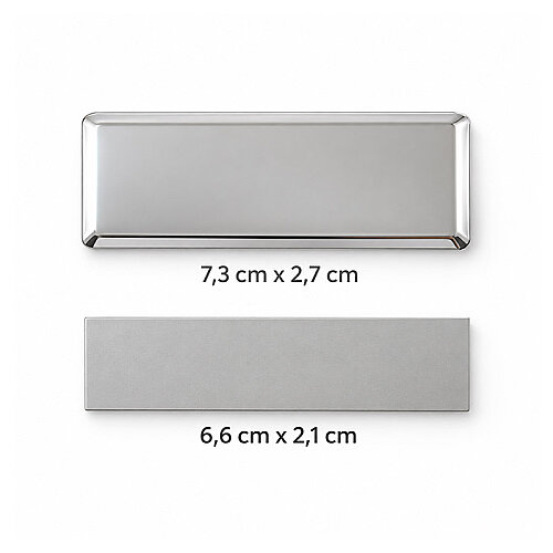 Sublimasyon Metal Yaka İsimlik KC3016 Gümüş Dikdör - (1)