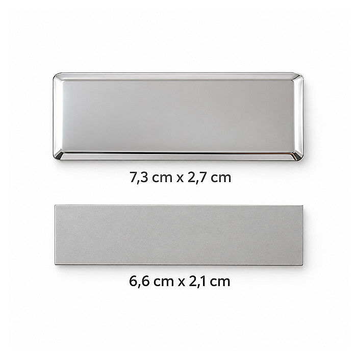 Sublimasyon Metal Yaka İsimlik KC3016 Gümüş Dikdör - 2