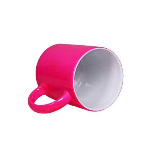 Sublimasyon Neon Pembe Parlak Kupa - (1)