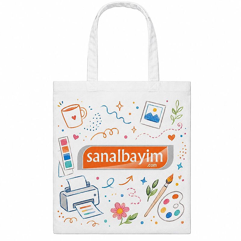 Sublimasyon Pamuklu Çanta - Liva - 2