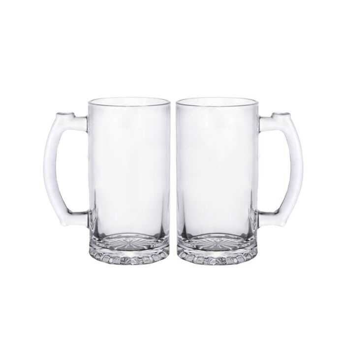 Sublimasyon Şeffaf Bira Bardağı - 2li Set - 3