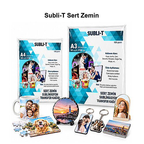 Süblimasyon Sert Zemin Transfer Kağıtları - Subli T