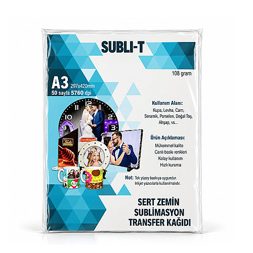Süblimasyon Sert Zemin Transfer Kağıtları - Subli T (1)