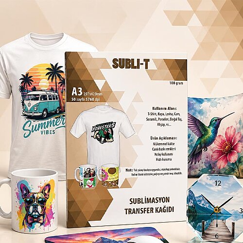 Süblimasyon Tekstil Transfer Kağıtları - Subli T (1)