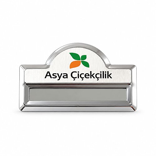 Sublimasyon Yaka İsimliği KC3004 Gümüş Kubbe Geçme - 