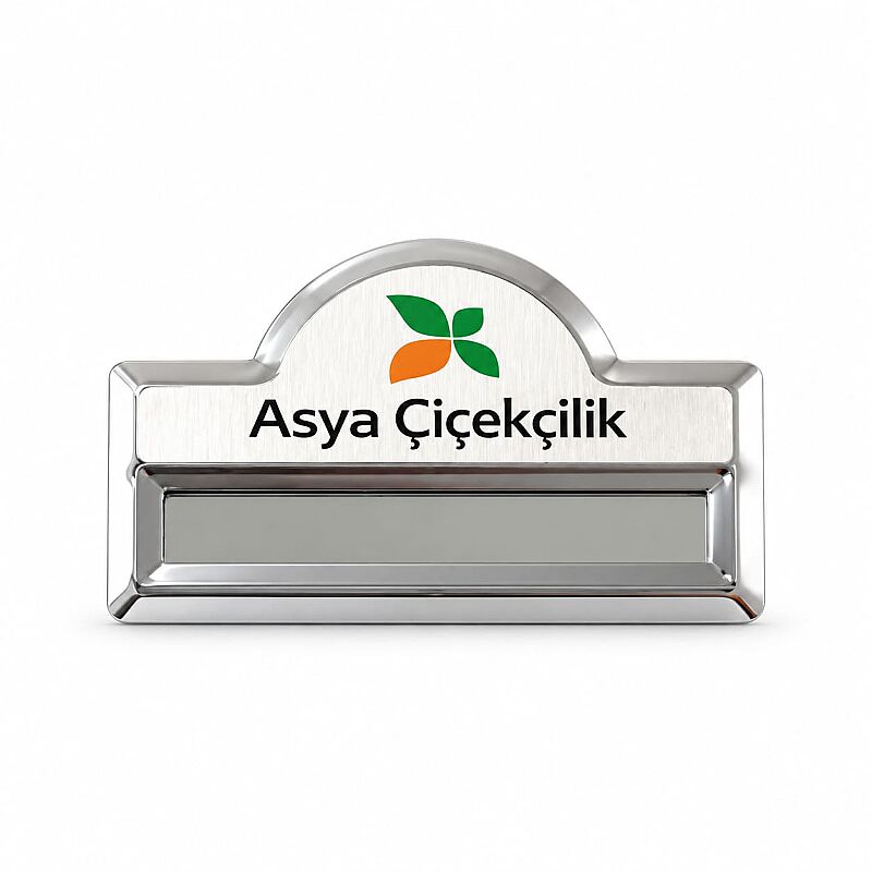 Sublimasyon Yaka İsimliği KC3004 Gümüş Kubbe Geçme - 1