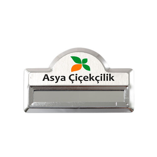 Sublimasyon Yaka İsimliği KC3004 Gümüş Kubbe Geçme - 
