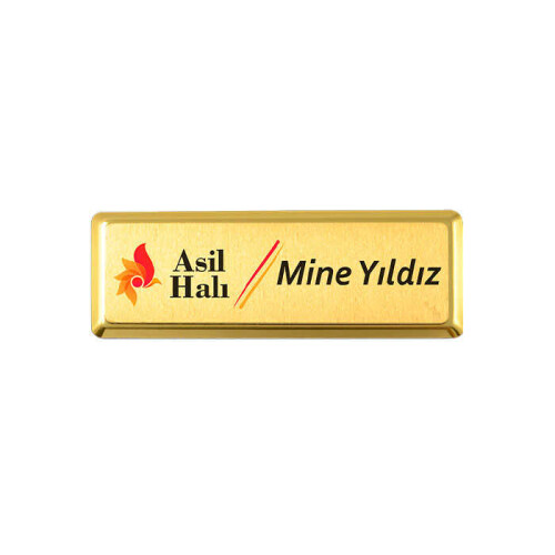 Sublimasyon Yaka İsimliği KC3013 Altın Dikdörtgen - 