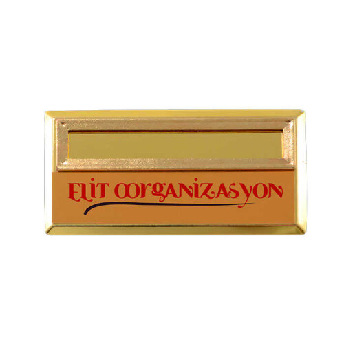 Sublimasyon Yaka İsimliği Metal KC3002 Altın Dikd. - 