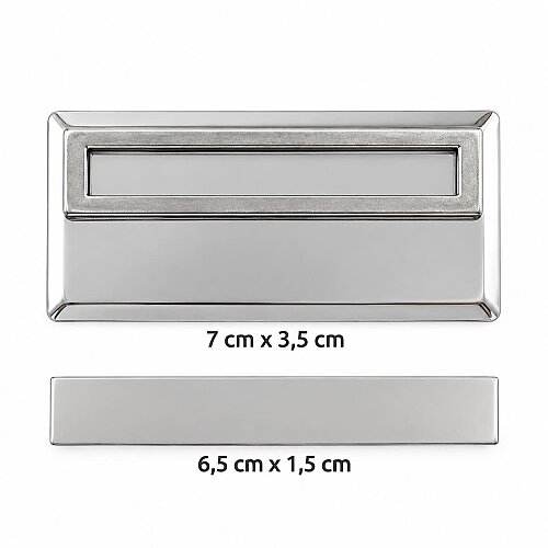 Sublimasyon Yaka İsimliği Metal KC3005 Gümüş Dikdö - (1)