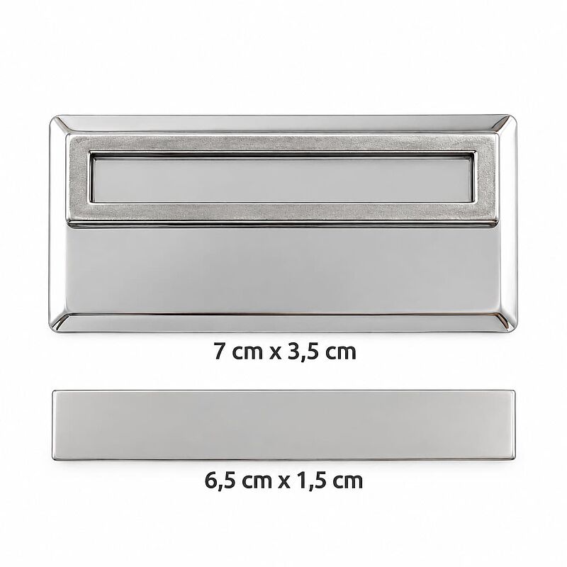 Sublimasyon Yaka İsimliği Metal KC3005 Gümüş Dikdö - 2