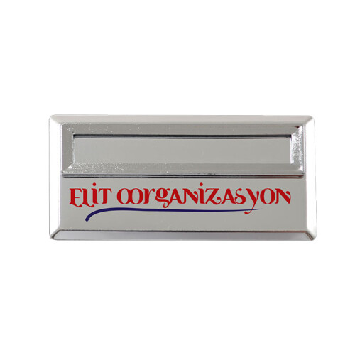 Sublimasyon Yaka İsimliği Metal KC3005 Gümüş Dikdö - 