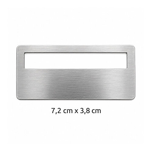 Sublimasyon Yaka İsimliği Metal KC3021 Gümüş Dikdö - (1)