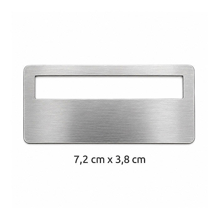 Sublimasyon Yaka İsimliği Metal KC3021 Gümüş Dikdö - 2