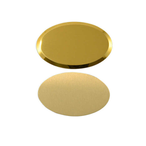Sublimasyon Yaka İsimlik Metal KC3008 Altın Oval - (1)