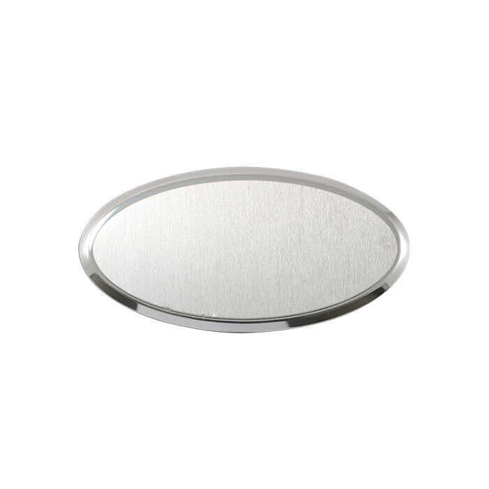 Sublimasyon Yaka İsimlik Metal KC3011 Gümüş Oval - 3
