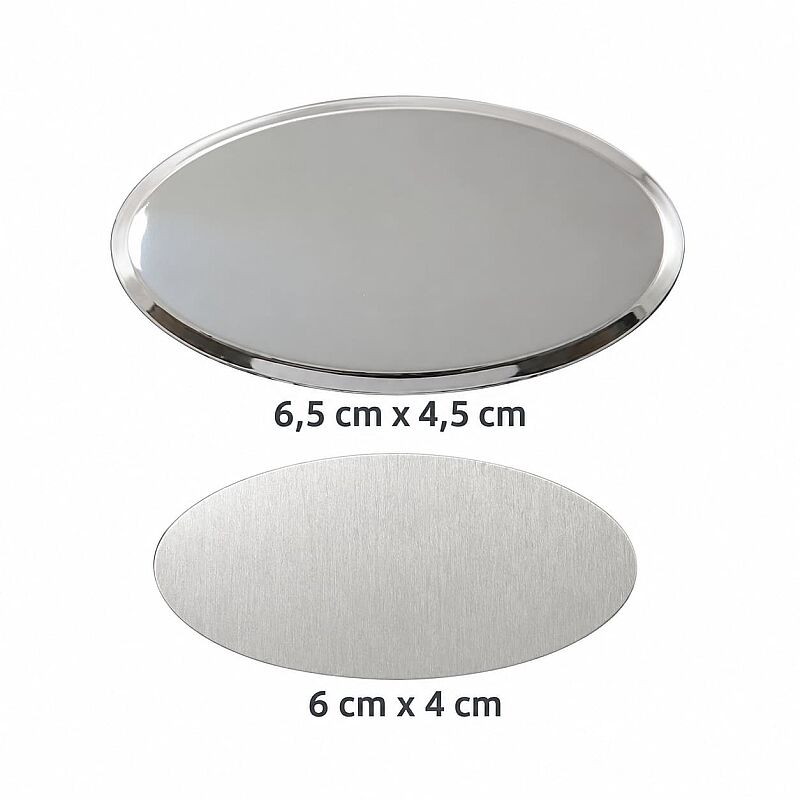 Sublimasyon Yaka İsimlik Metal KC3011 Gümüş Oval - 2