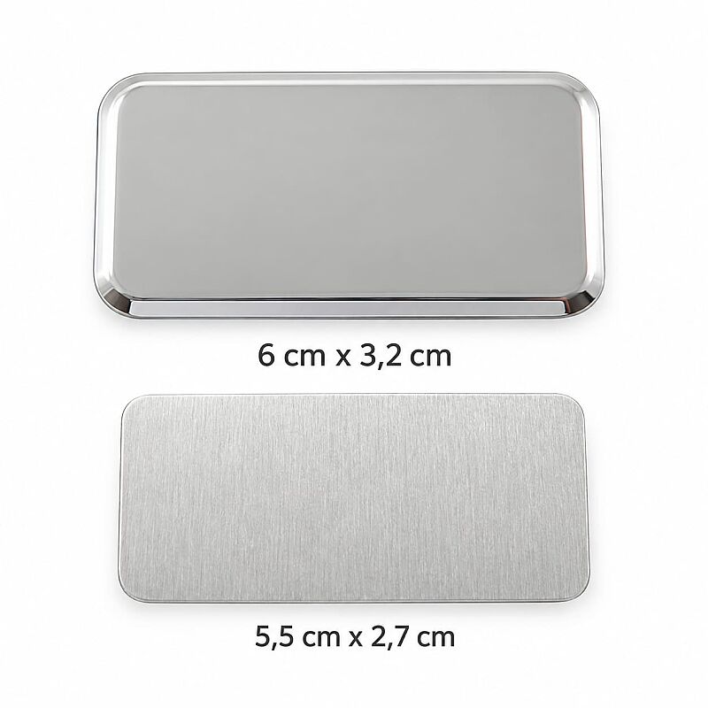 Sublimasyon Yaka İsimlik Metal KC3017 Gümüş Dikdö - 2