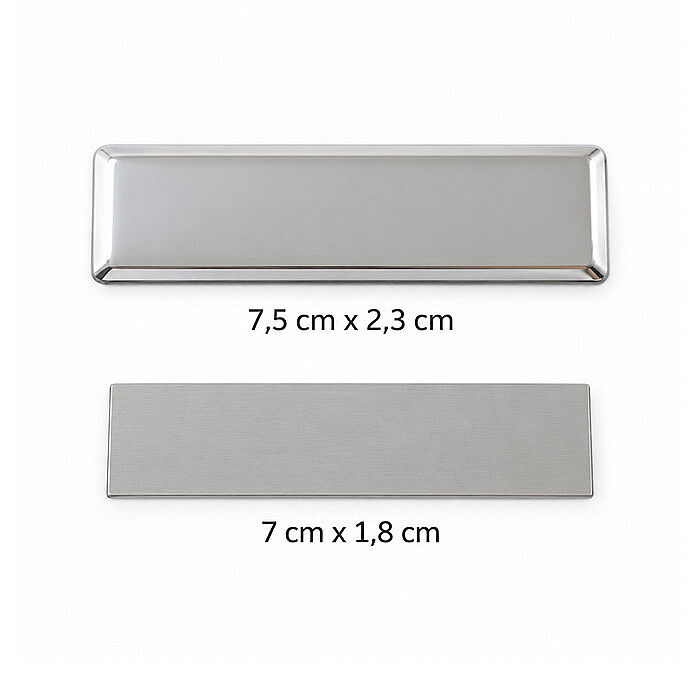Sublimasyon Yaka İsimlik Metal KC3018 Gümüş Dikdör - 2