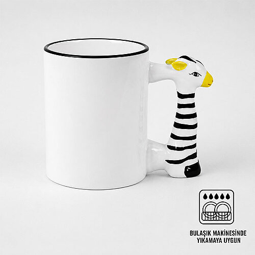 Sublimasyon Zebra Figürlü Kupa Bardak - 