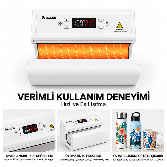 Termos ve Matara Baskı Makinası F300S 20oz - 2