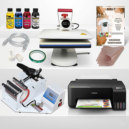 Tişört ve Kupa Baskı Makinası Transfer Baskı Seti 22 - Digitronix