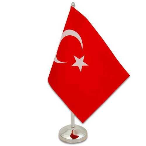 Türk Masa Bayrağı 15x22,5 cm 10 lu Paket - 4