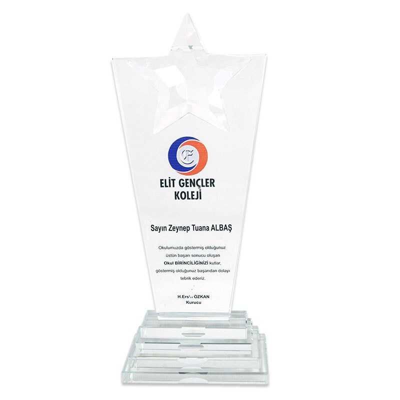 Kristal Plaket KC-1022 Kristal Yıldızlı - 1
