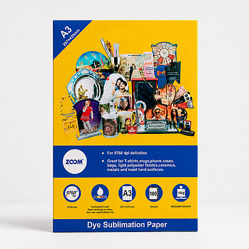 ZOOM A3 Süblimasyon Tekstil Transfer Kağıdı 100gr - (1)