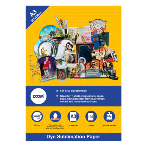 ZOOM A4 Süblimasyon Transfer Kağıdı 90gr - sanalbayim (1)
